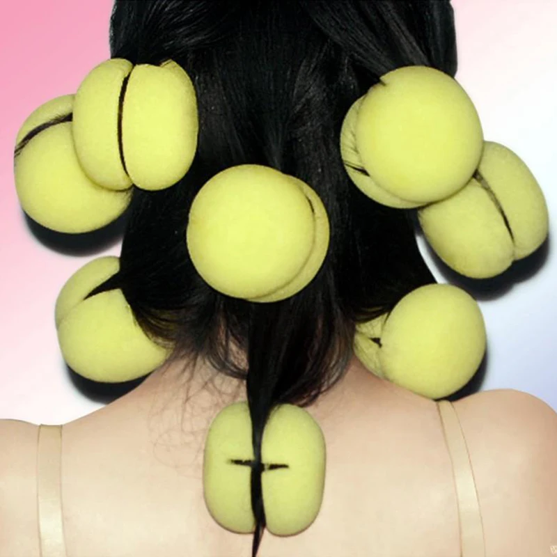 6pcs Soft Curl Balls Set Hair Curler Styling Tools Mousse Hair Rollers Foam Sponge Styling Tool Hairdressing Accessories Kits