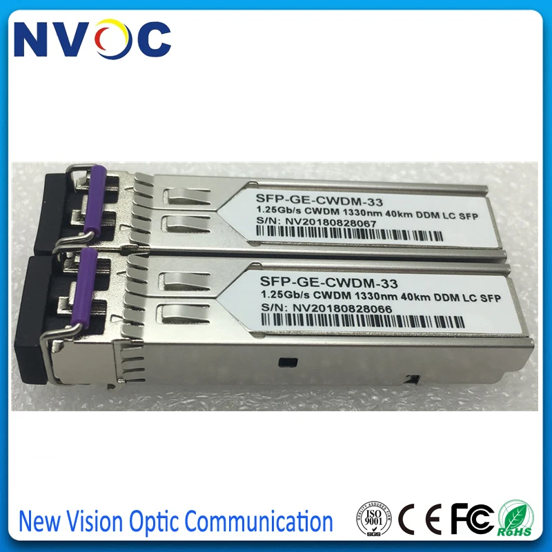 1 25 г 1350нм дуплекс однорежимный 40 км 1270нм ~ 1610нм двойное волокно LC CWDM SFP волоконный