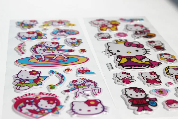 10 листов/Набор Kawaii hello kitty Пена мультфильм 3D стикер с рисунком из мультфильма DIY