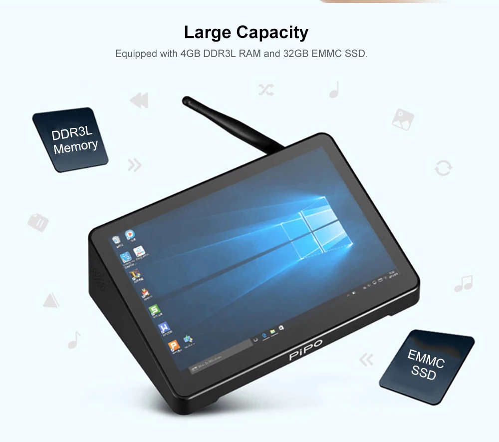 10,8 дюймов pipo X10 Pro 4G 2G ram 32G 64 rom мини ПК Windows 10 OS tv Box Z8350 четырехъядерный Мини ПК коробка HDMI компьютер ПК мини планшет