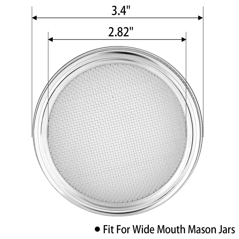 8 Упаковка нержавеющая сталь прорастания банку комплект крышек для преформы с