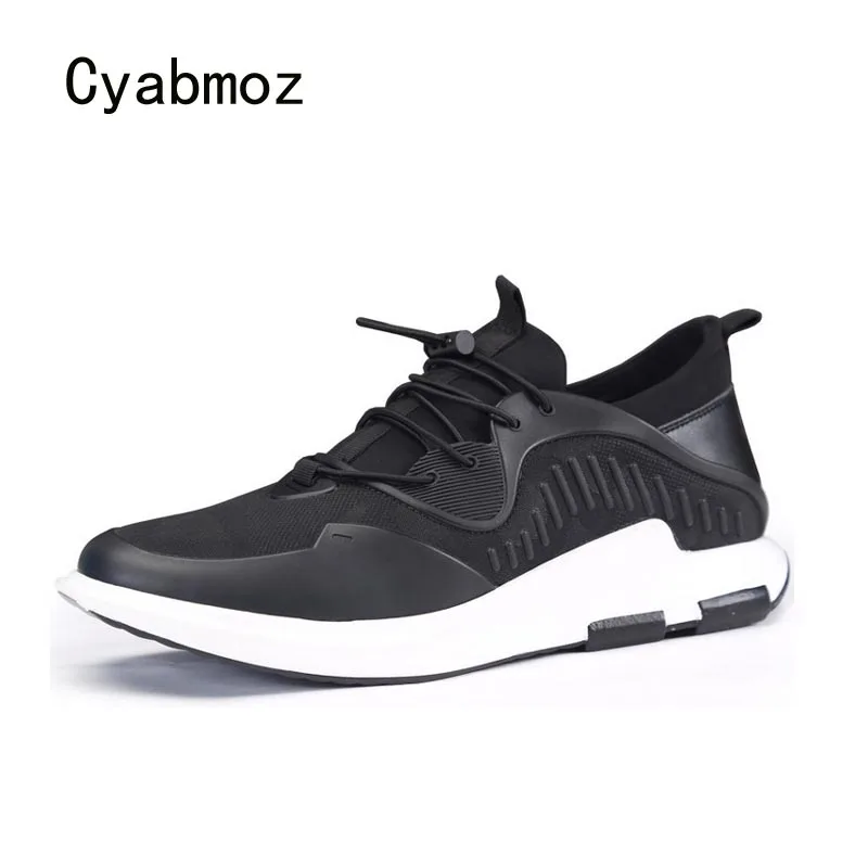 Мужские кроссовки на платформе Cyabmoz дышащие скрытом каблуке 6 см визуально