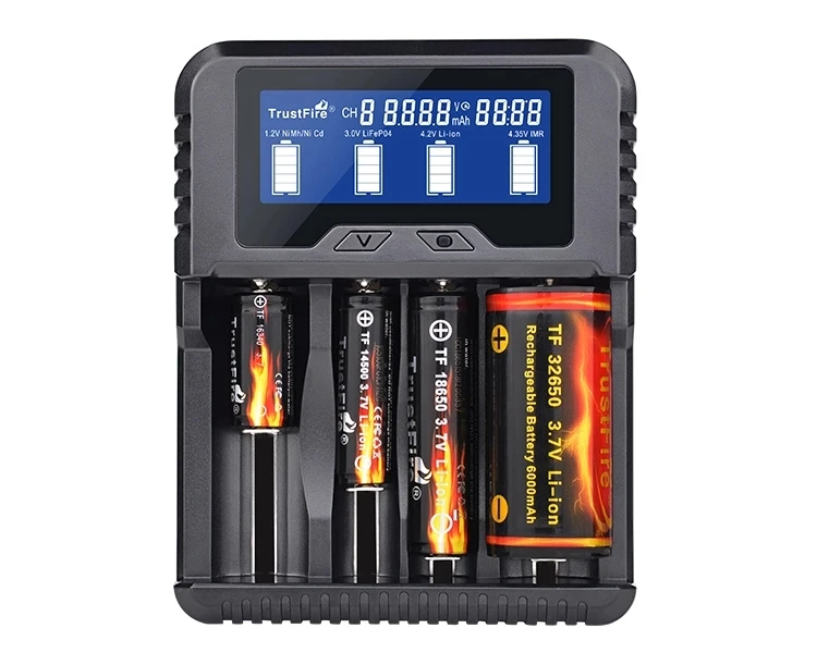 TrustFire быстрое зарядное устройство 3 0 USB QC3.0 умное для аккумулятора 18650 /26650 /32650 |