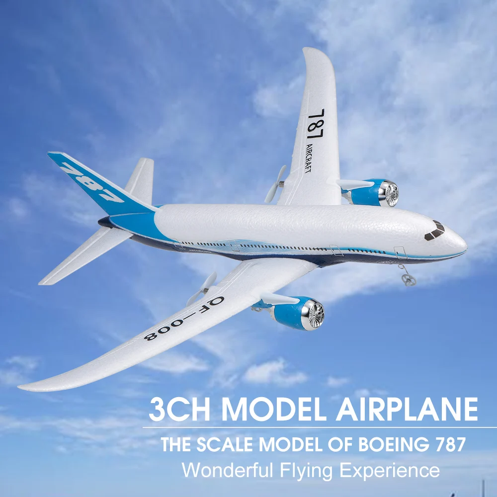 QF008-Boeing 787 550 мм размах крыльев 2 4 ГГц 3CH EPP RC самолет с фиксированным крылом RTF весы