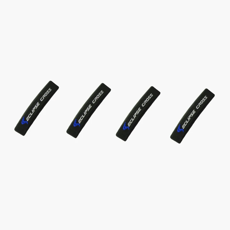 blue logo 4pcs Водонепроницаемый боковой протектор двери автомобиля бампер полоски декоративные анти-столкновения бар паста для Mitsubishi ECLIPSE CROSS - Цвет: blue logo 4pcs