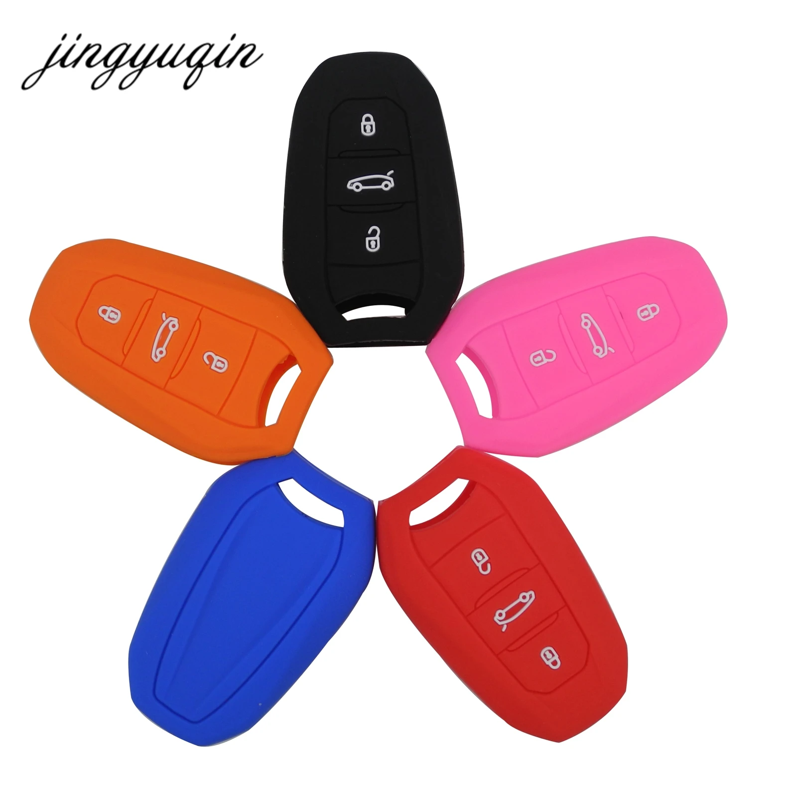 Силиконовый чехол для дистанционного ключа от машины jingyuqin Citroen C5 C6 C4L CACTUS C3XR DS6 DS5L