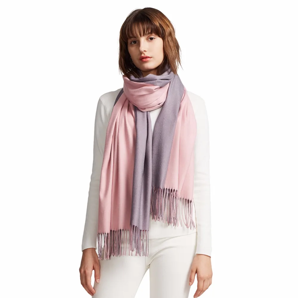 Autumn and winter New Scarf Female European American Style Double Faced Pure Color for Cashmere Gift Wild Shawl | Аксессуары для
