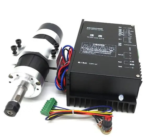 ER11 600 Вт бесщеточный шпиндель высокоскоростной с воздушным охлаждением может