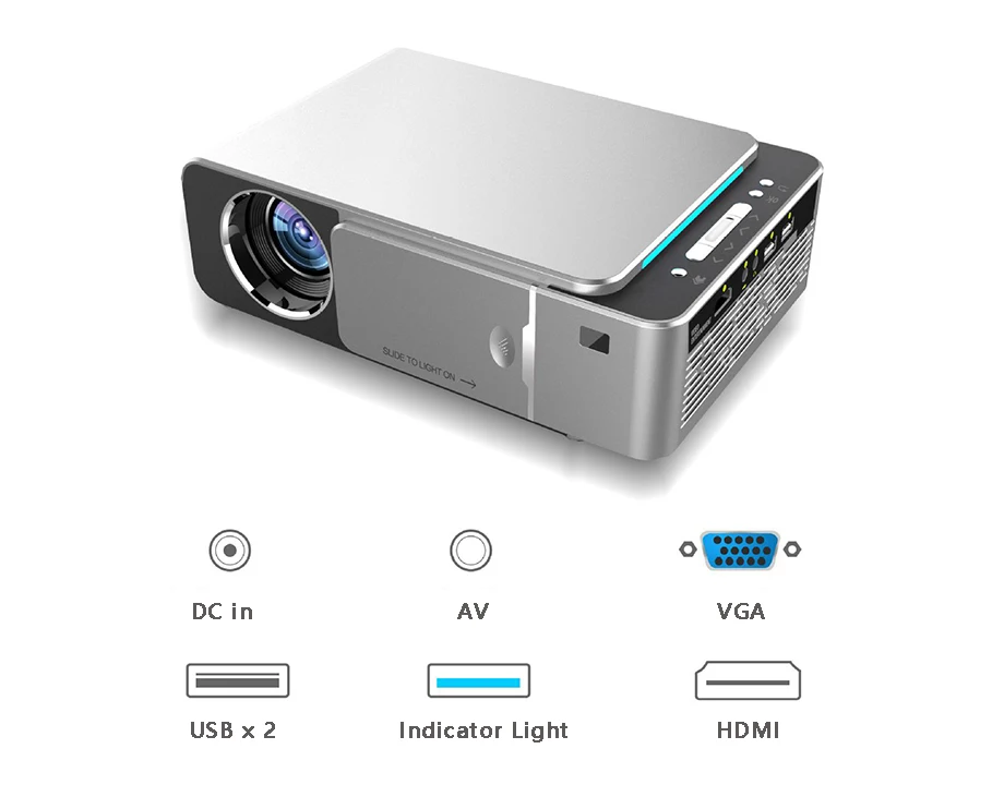 Smartldea, новинка, S6, 1280x720 p, портативный проектор, HD, домашний кинотеатр, проектор, 1080 p, поддержка, видео игра, проектор с HDMI, USB, VGA, AV