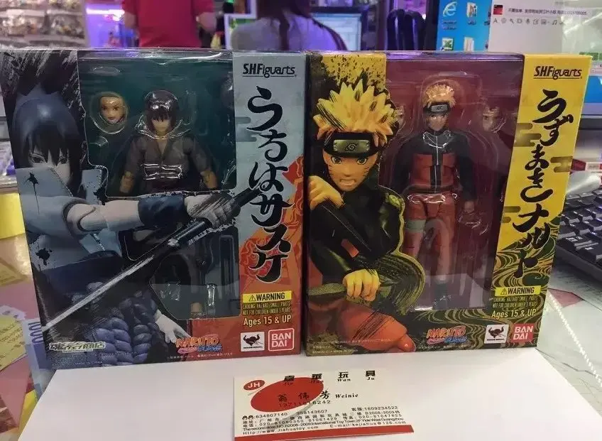 1 шт./лот, полностью подвижная фигурка Наруто, СВЧ Figuarts Sasuke/Naruto, коллекционные фигурки, игрушки Figuarts, фигурка с коробкой