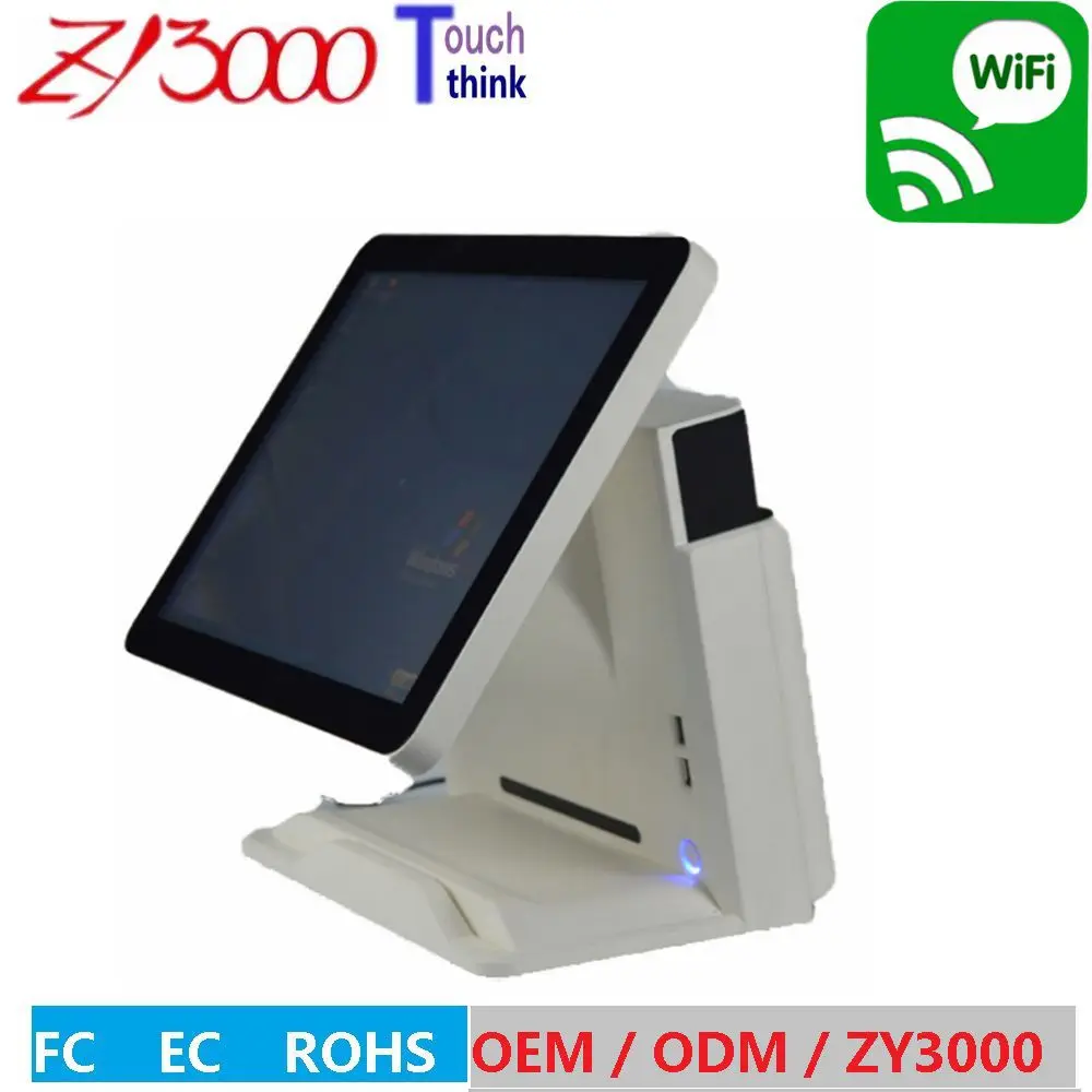 Заводская цена 15 &quotwindows все в одном сенсорный экран POS английский VFD клиентский
