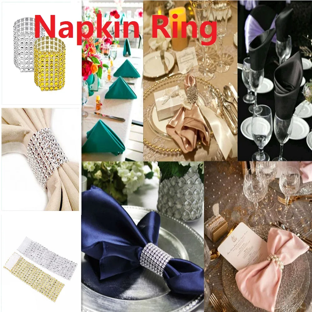 Столовая посуда золотое серебряное кольцо для салфеток стулья пряжки украшение