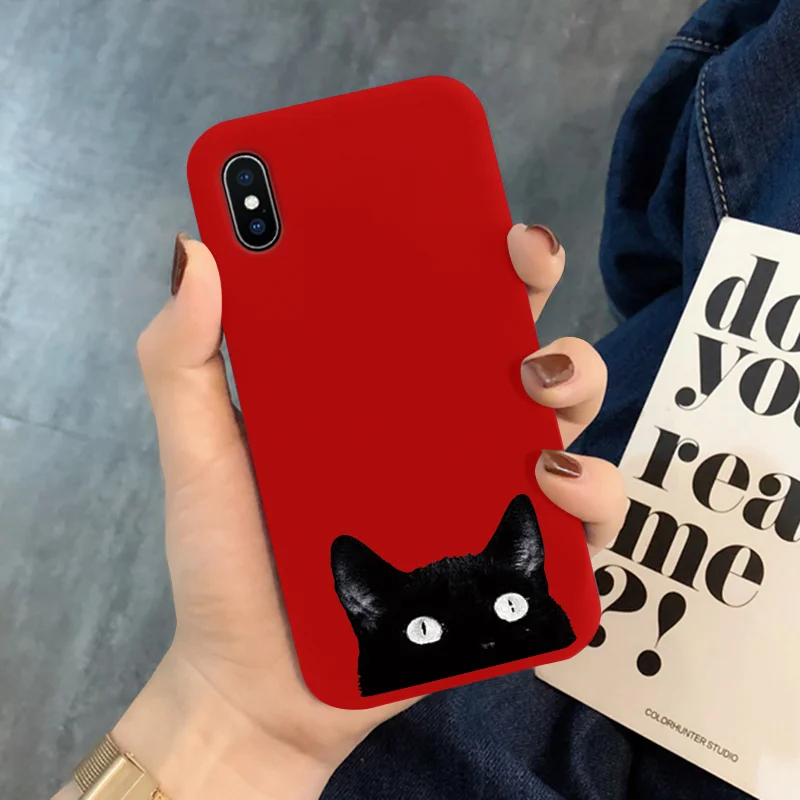 Kho-dbheimao Мягкий чехол из ТПУ с мультяшным котом для iPhone XR, 6 S, 8, 7, 6 S Plus, задняя крышка для iPhone X, для iPhone 11 Pro, XS Max, чехол для телефона, силиконовый чехол - Цвет: Kho-dbheimao