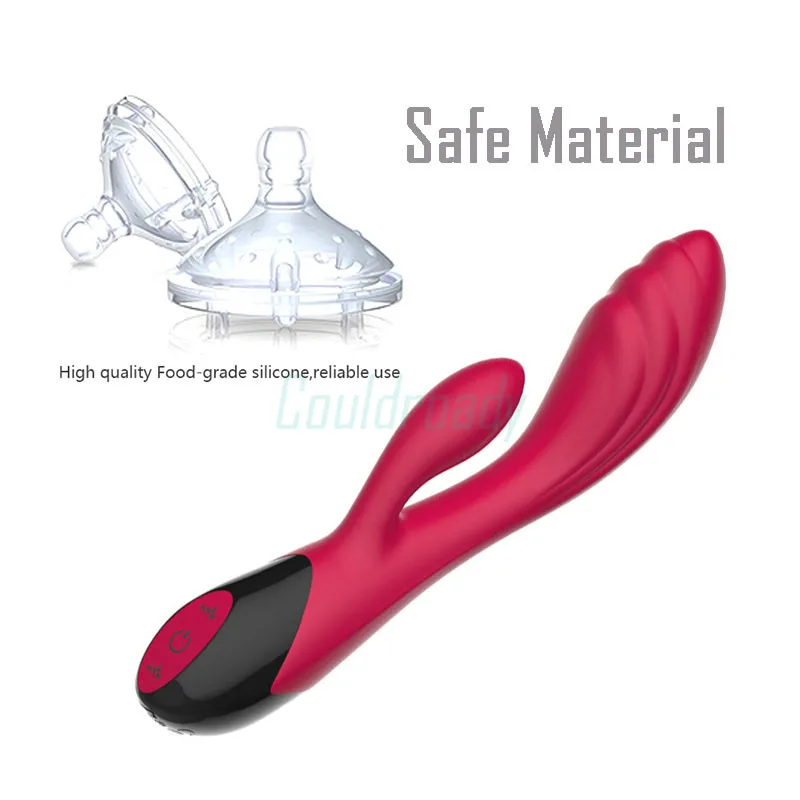 Кролик вибратор точки G Стимулятор клитора двойной 7 частоты гибкий