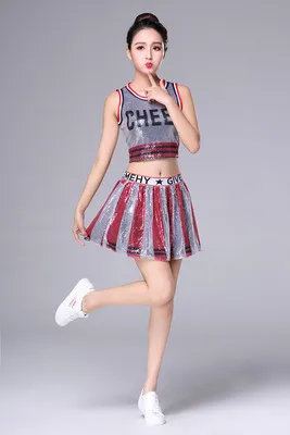 

Jazz dance modern dance cheerleading costume aerobics football baby adult suit sequins women's group performance clothing