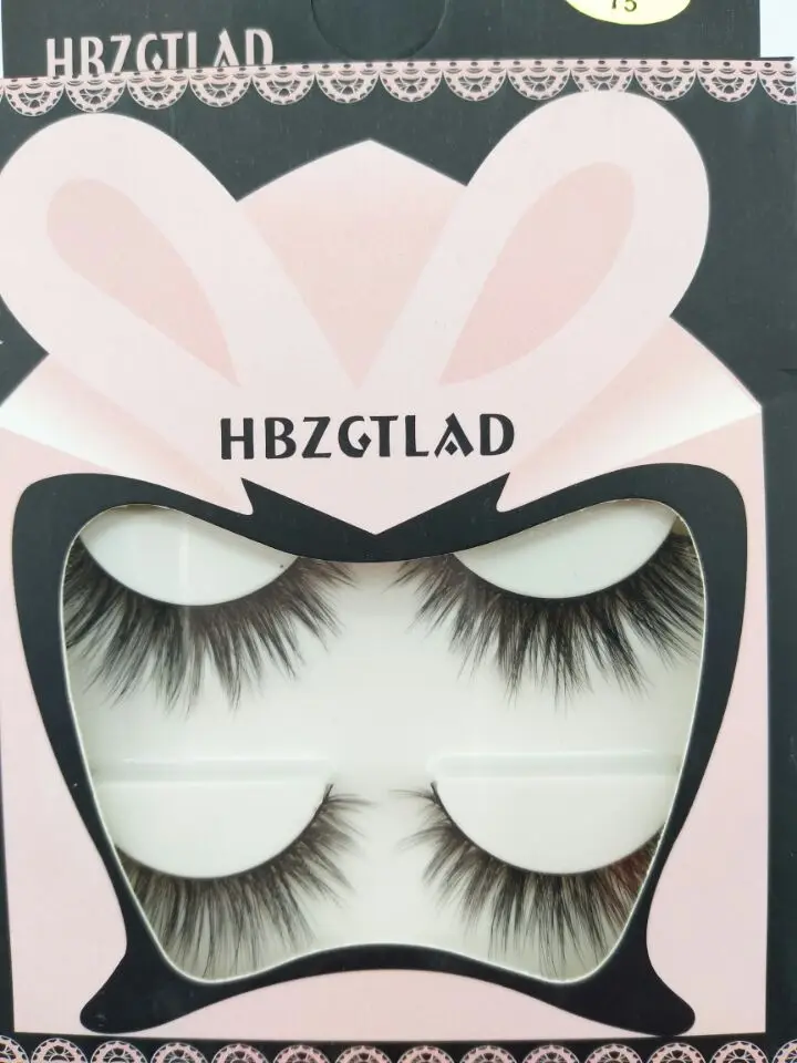 

HBZGTLAD New Sexy 100% Handmade 3D mink hair Beauty Thick Long False Mink Eyelashes Fake Eye Lashes Eyelash