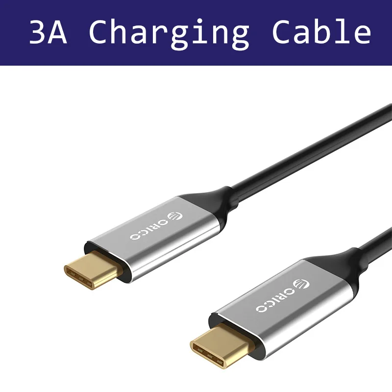 Кабель ORICO USB 3,1 type C-type c 10 Гбит/с, 5А, кабель для быстрой зарядки type-c для мобильных телефонов Macbook Matebook, ноутбуков - Цвет: 3A charging cable