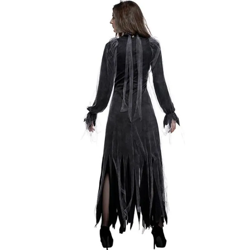 New Women Lady Scary Ghost Bride Adults Black Devil Zombie Cosplay Costumes Carnival Party Supplies Costume Halloween|Праздничные