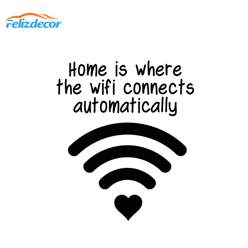 Дом там где Wifi подключается автоматически виниловые наклейки в виде Стикеры