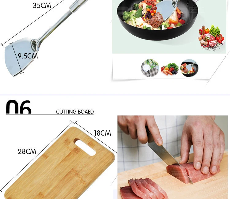 Походный кухонный Организатор утвари дорожный набор-портативный 10 шт барбекю Кемпинг посуда набор для путешествий Чехол, разделочная доска