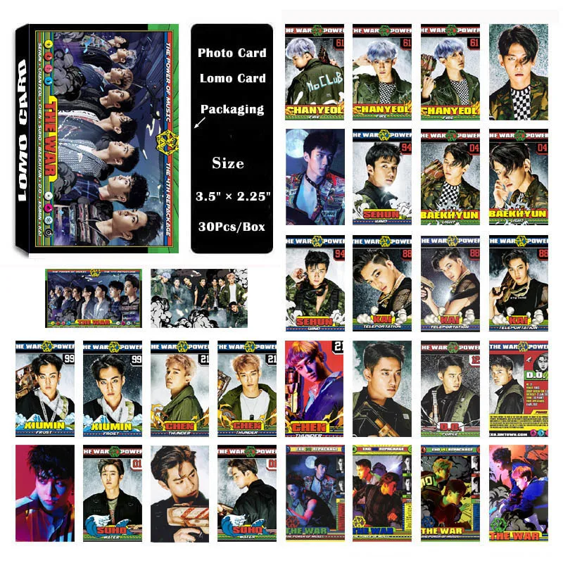 Альбом KPOP EXO The WAR самодельная бумага ЛОМО карта фото карты Постер HD фотокарты