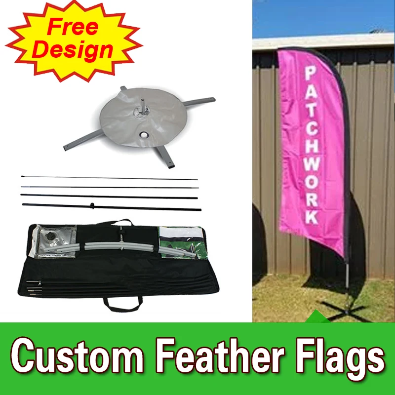 

double sided feather flags banners with cross base, cheap custom, free design free shipping, promotional sail flags