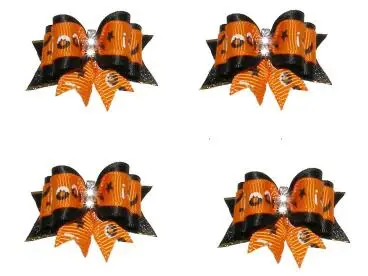 50 шт./лот Большая распродажа собака щенок кошка лента бантики для волос резиновые