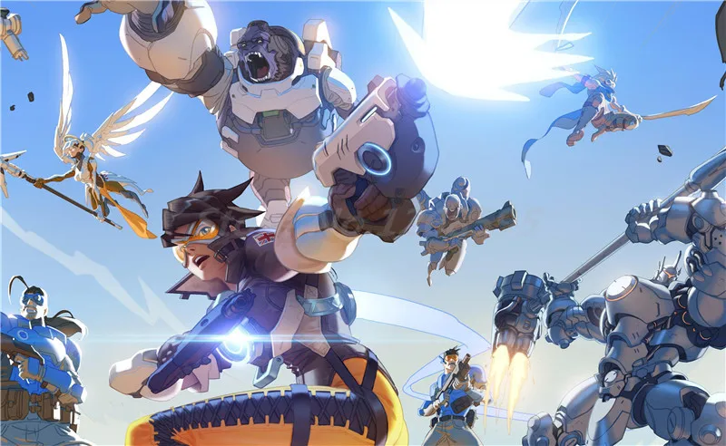 Оранжевый Genji VS Hanzo Overwatchs Дракон арт обои арт Холст Плакат Картина Настенная картина принт украшение для дома спальни без рамки - Цвет: Оранжевый