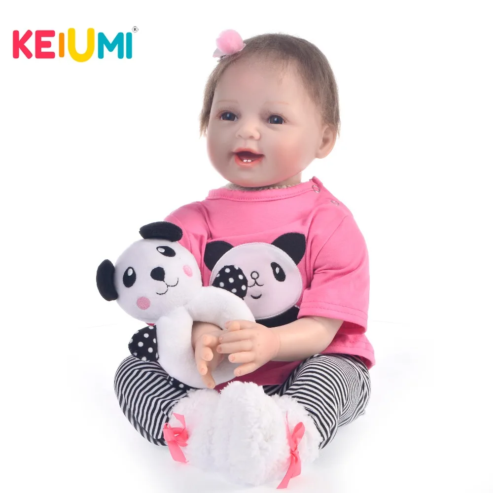KEIUMI силиконовые для новорожденных и малышей маленьких девочек куклы Мягкие