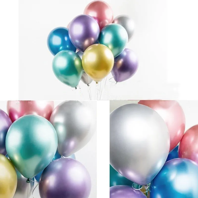 10/20/30pcs Metallic Latex Helium Balloon Birthday Parties Decorations Adult Decor Anniversaire Wedding Party Supplies Ballon | Дом и сад