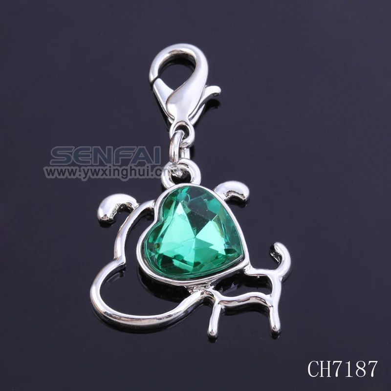 Новое поступление Плавающие Подвески посеребренные подвески с синим кристаллом