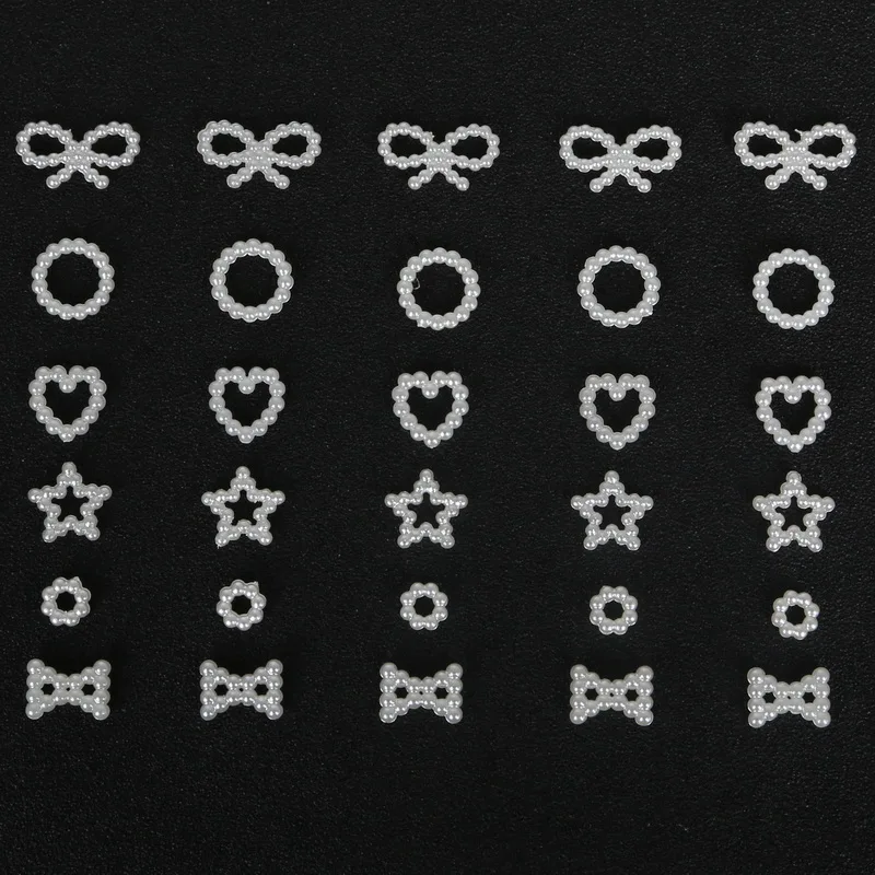 Горячая продажа 100 шт слоновой кости Circel/звезда/Сердце/бант бусины имитация