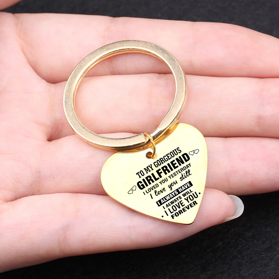 Брелок к моему великолепному... я тебя люблю для подруги 3 цвета в форме сердца