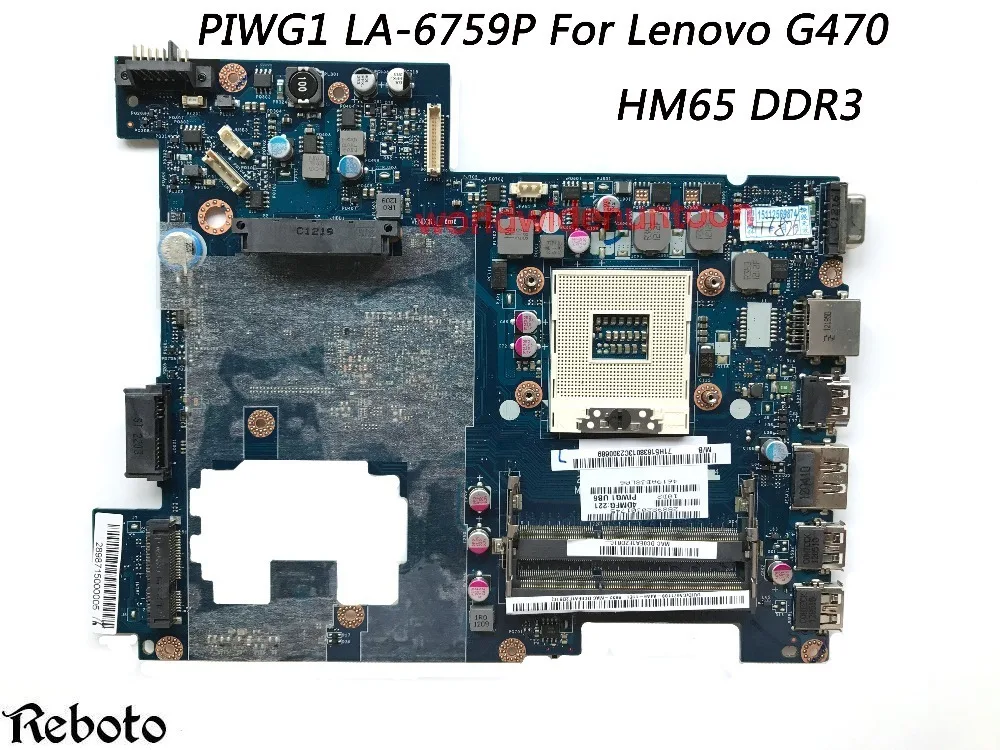 Стильная материнская плата для ноутбука Lenovo G470 PIWG1 LA 6759P SlJ4P HM65 DDR3 100% полностью