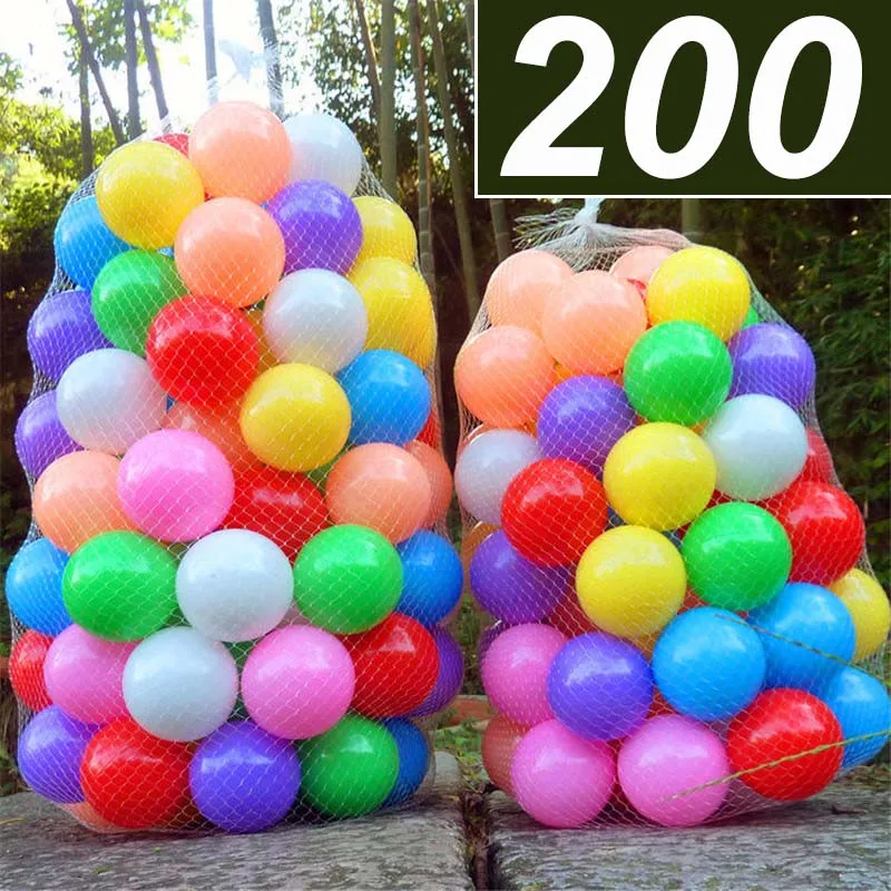 200 шт./лот экологически чистые разноцветные мягкие пластиковые шарики для