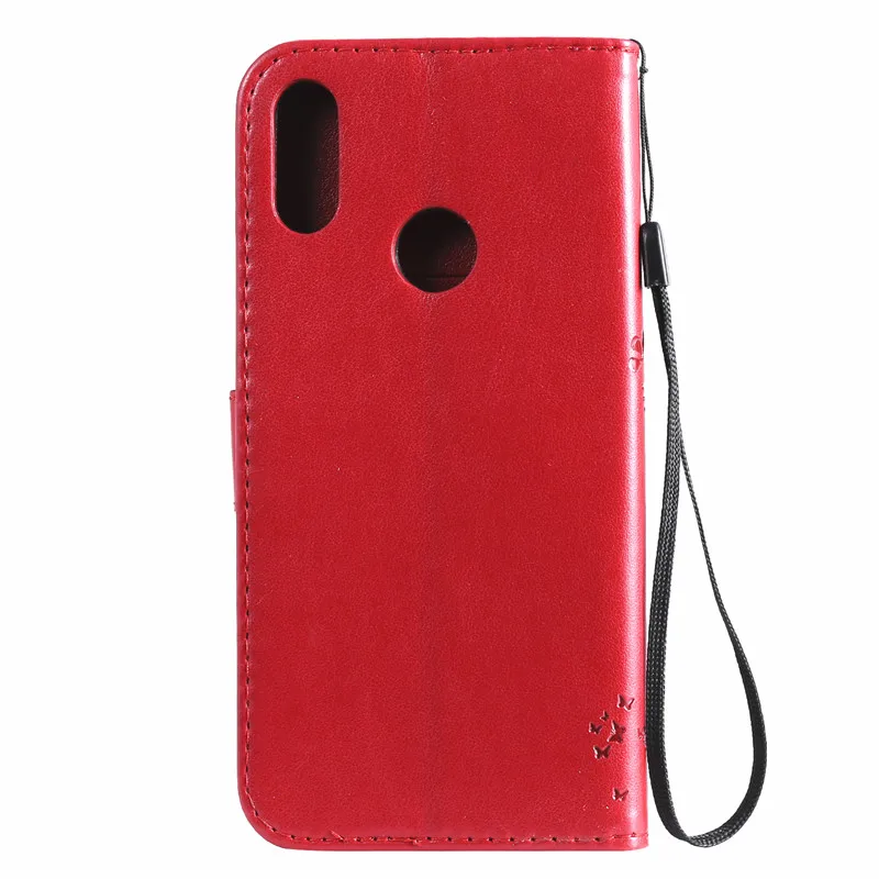 Кожаные чехлы для Huawei Y6 Prime Y 6 2019 чехол Coque Y7 7 кошелек с объемным рисунком кота флип