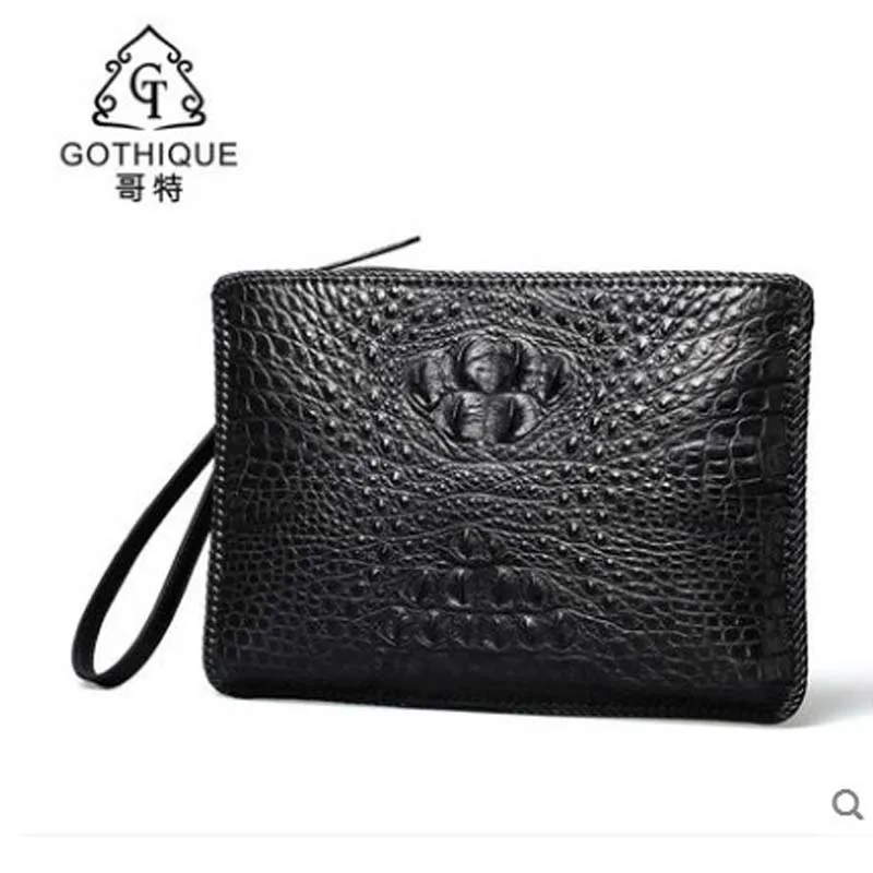 

Мужская сумка-клатч gete, мужская деловая сумка-конверт из крокодиловой кожи, повседневная кожаная мужская сумка, большая ВМЕСТИТЕЛЬНОСТЬ