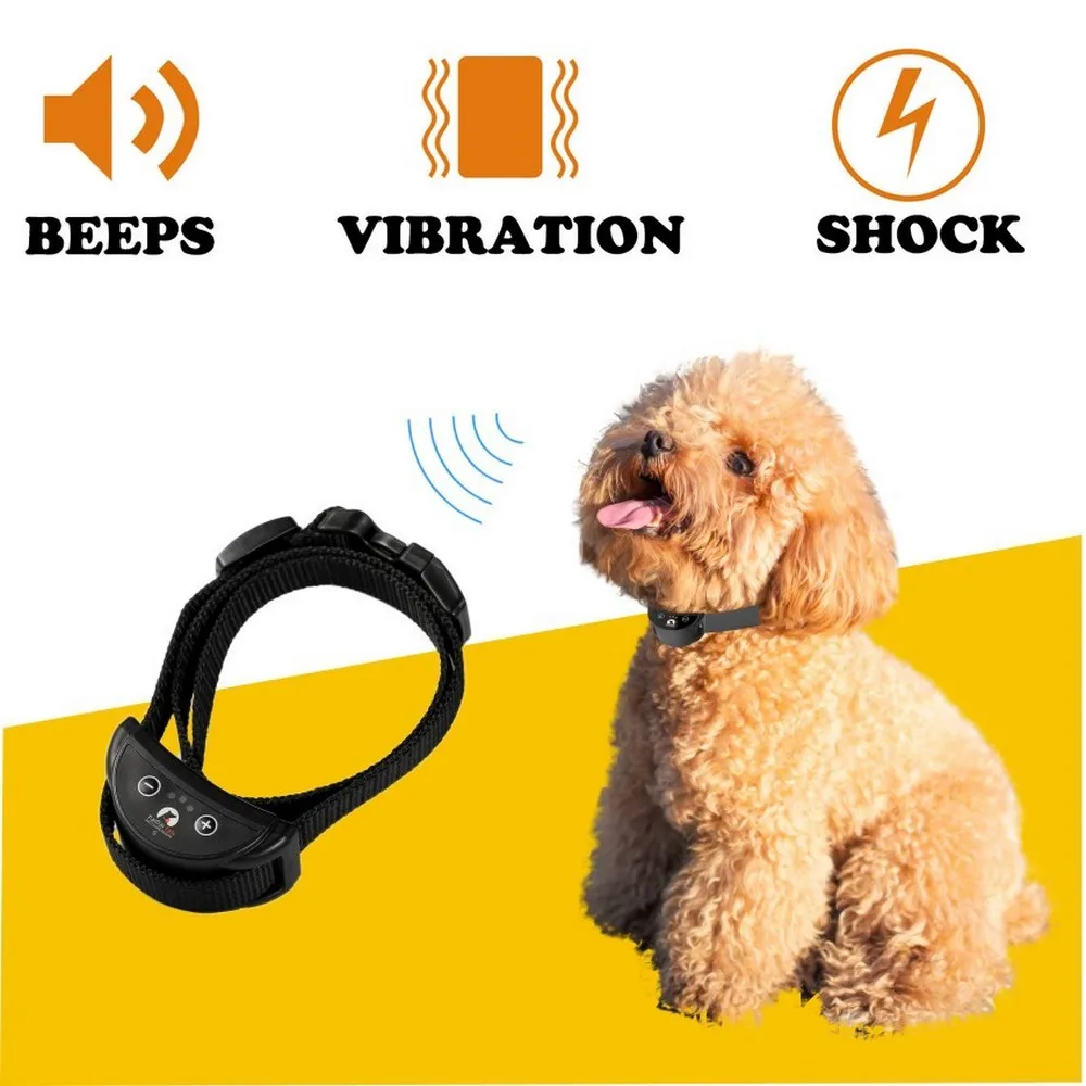 

For Pet Dog Anti Bark Collar For Puppy Cat Small Animal Adjustable Sensitivity Automatic Vibration Shock Bark-Stop Barking