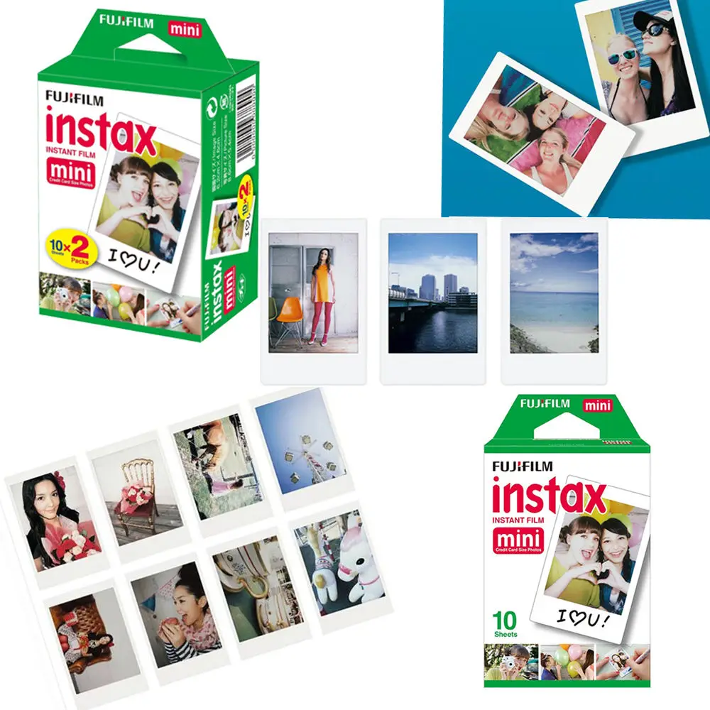 6 цветов Fujifilm Instax Mini 70 мгновенная фотокамера красный черный синий желтый белый золотой+ 50 листов Белые Пленки