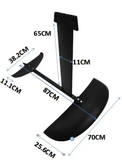 H5 крылья Surf Hydro Фольга углерода Алюминий Kiteboard алюминия для SUP серфинга