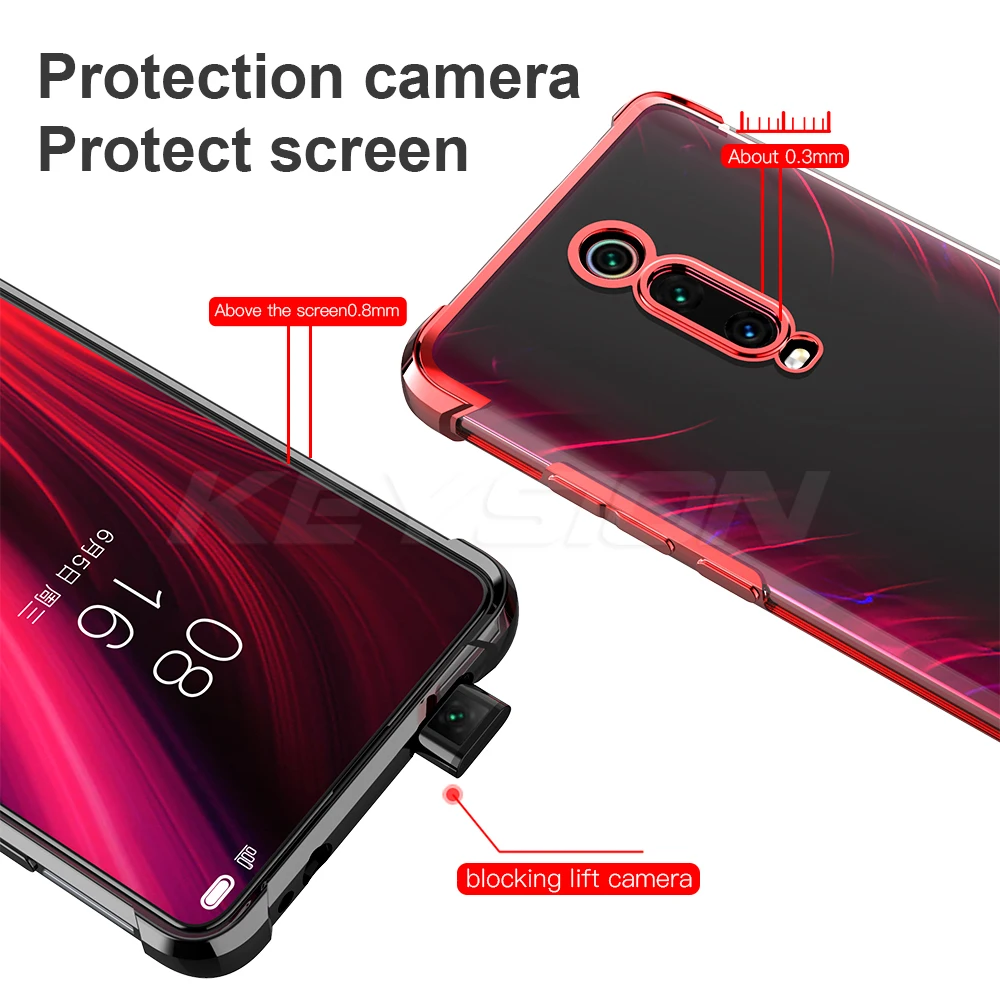 Противоударный чехол KEYSION с покрытием для Red mi K20 K20 Pro Note8, противоударный чехол с воздушной подушкой для задней панели телефона Xiaomi mi 9T mi 9 Lite
