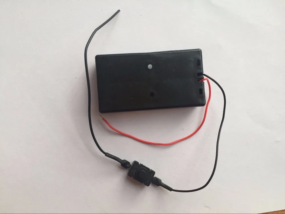 Wholesale 5PCS/lot 2 x 18650 3.7V Battery Holder Storage Case Box ON/OFF Switch &amp Long Lead Wire For Soldering Connecting |