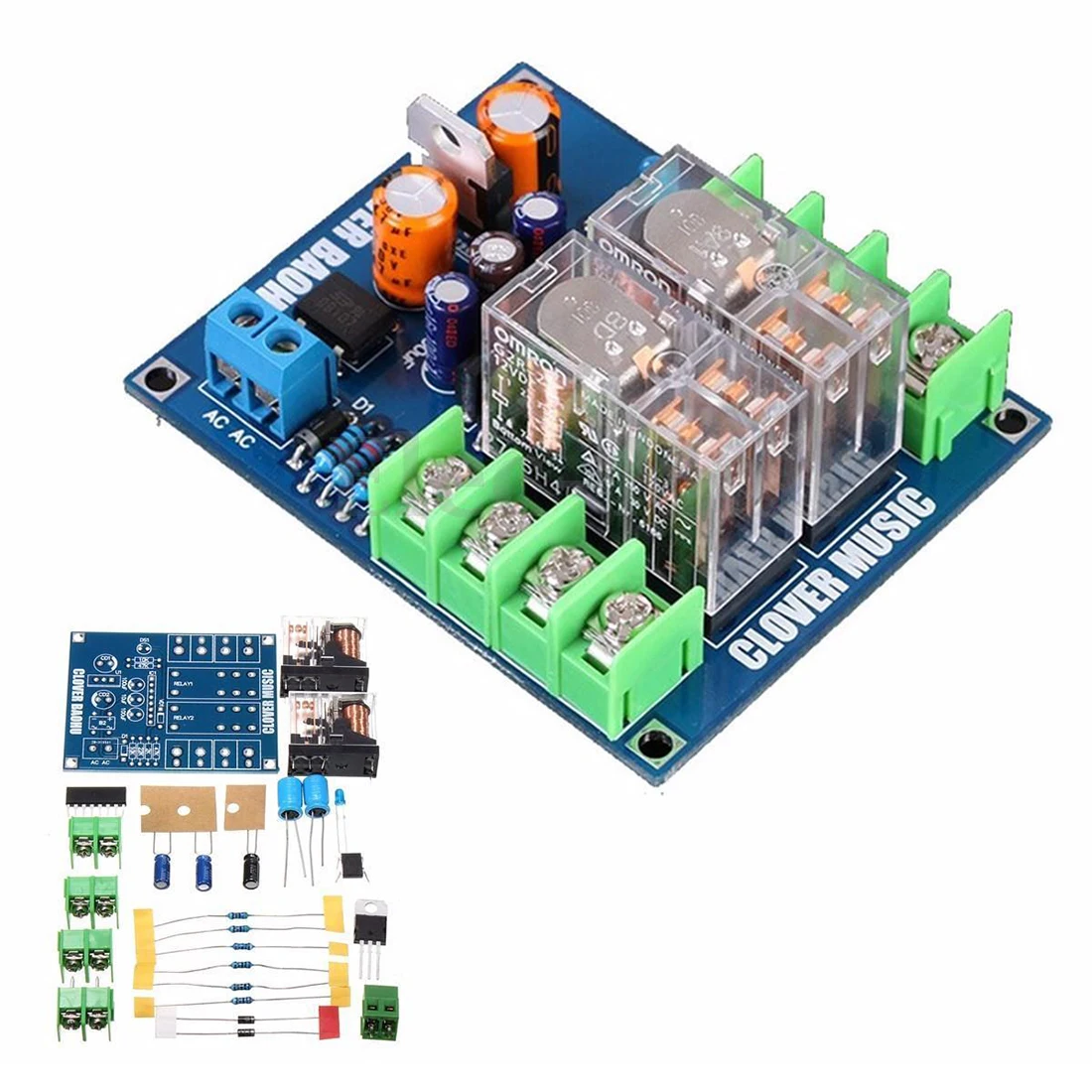 Двойное реле 12-24 В 7812 + UPC1237 защитная плата динамика модуль DIY Kit для HIFI |