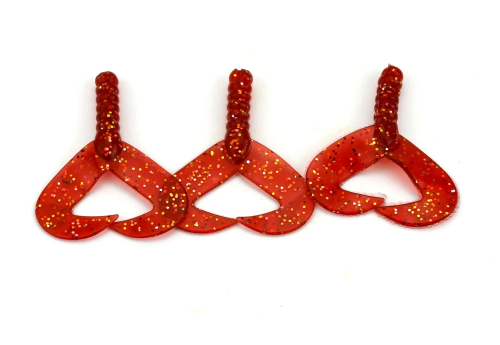 Большая распродажа 80 шт. искусственная рыболовная приманка с двойным хвостом