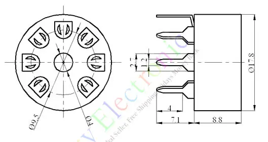 25 шт. МИНИ 7pin Керамическая вакуумная трубка розетки B7G 6AU6 EF95 6C4 6X4 6066 аудио гитара