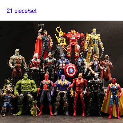 24 шт./компл. Hasbro Марвел Мститель фигурка игрушки Халк Капитан Америка Железный человек паук супер герой Модель Куклы Детский подарок - Цвет: 8