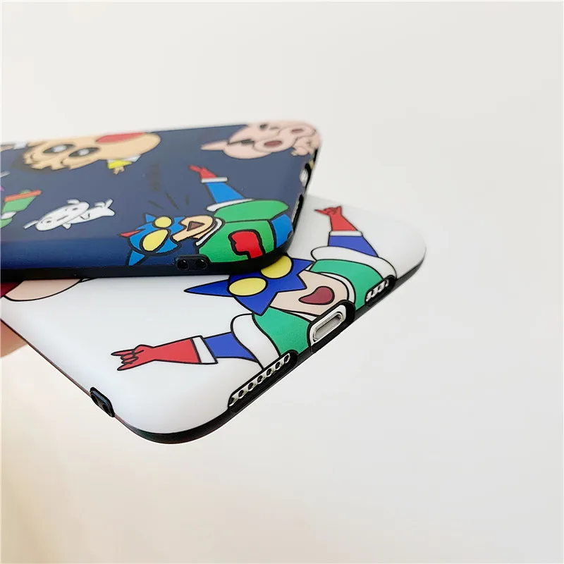 Семейный чехол с рисунком Crayon Shin-chan для iphone X Xs MAX Xr задняя крышка силиконовые IMD