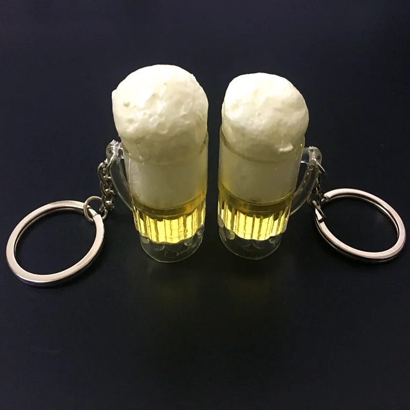 Новый дизайн 3D DIY пивной брелок чашка напиток фигурный смоляный стеклянный