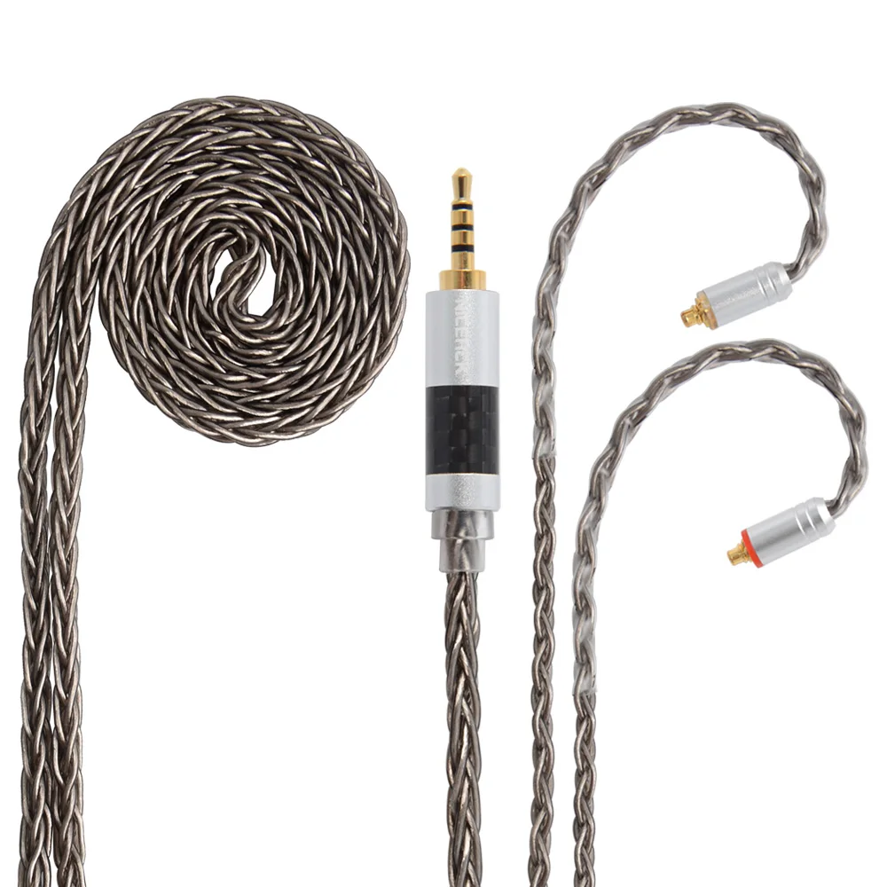 NICEHCK 8 Core Silver Plated Upgrade Cable TypeC/Type-C/3.5/2.5/4.4mm MMCX/2Pin For KZZSN/ZS10/ZS7 TRNCCAC10 C12NICEHCK DB3/NX7