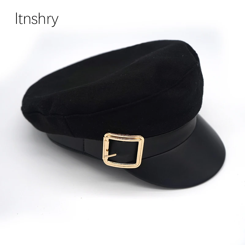 Модные женские кепки осенне зимние Кепки из искусственной кожи